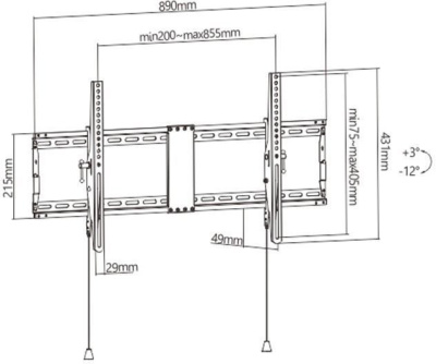 Кронштейн Gembird WM-90T-01 