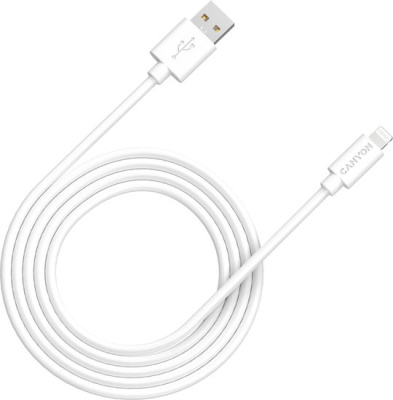 Кабель Canyon CNS-MFIC12B USB Type-A - Lightning (2 м, белый)
