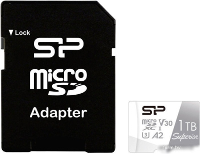 Карта памяти Silicon-Power Superior microSDXC SP001TBSTXDA2V20SP 1TB (с адаптером) 