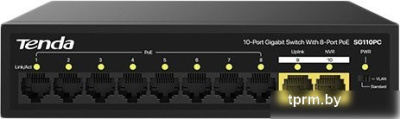 Неуправляемый коммутатор Tenda SG110PC 