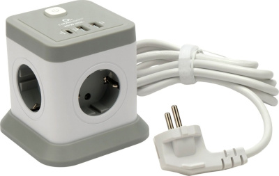 Сетевой фильтр Cablexpert TWR-4-CU2-W-2 