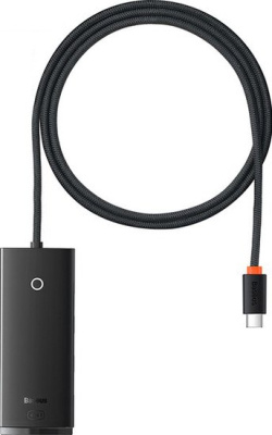 USB-хаб Baseus Lite Series 4-Port USB A - Type C WKQX030401 (1 м, черный) 