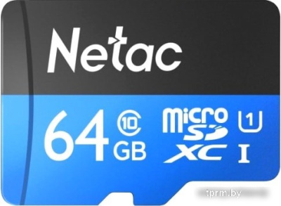 Карта памяти Netac P500 Standard 64GB NT02P500STN-064G-R + адаптер 