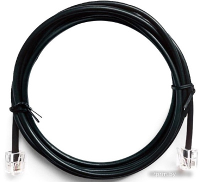 Кабель Cablexpert TC6P4CR-2M RJ11 - RJ11 (2 м, черный) 