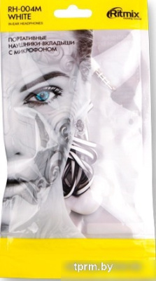 Наушники Ritmix RH-004M (белый) 