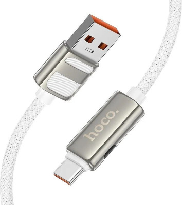 Кабель Hoco U137 USB Type-A - USB Type-C (1.2 м, белый) 
