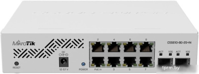 Настраиваемый коммутатор Mikrotik CSS610-8G-2S+IN 