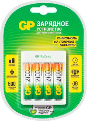Аккумуляторы + зарядное GP Е411/210AAHCCS-2CR1