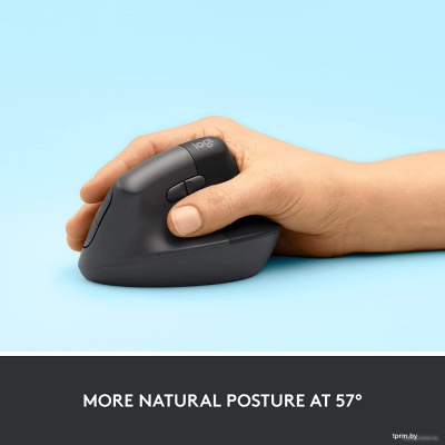 Вертикальная мышь Logitech Lift (графит) 