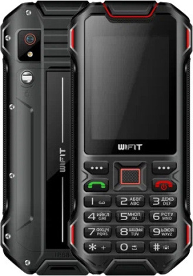 Кнопочный телефон Wifit Wirug F1 (черный/красный) 