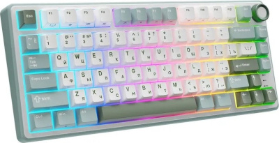Клавиатура Royal Kludge R75 RGB (Sky Cyan, RK Silver) 