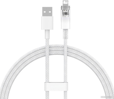Кабель Baseus Explorer Series Fast Charging Cable with Smart Temperature Control 2.4A USB Type-A - Lightning (1 м, белый) 