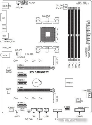 Материнская плата Gigabyte B550 Gaming X V2 (rev. 1.0) 