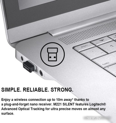 Мышь Logitech M221 (голубой) 