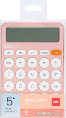 Калькулятор Deli EM124PINK 