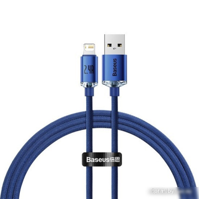 Кабель Baseus Crystal Shine USB Type-A - Lightning (1.2 м, синий) 