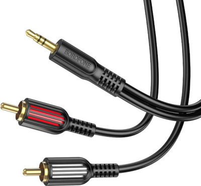 Borofone BL11 3.5 Jack - 2xRCA (1.5 м, черный) 