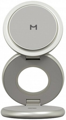 Беспроводное зарядное Magssory Signature Disc Pro для Apple 3 в 1 WCH073 (титановый)