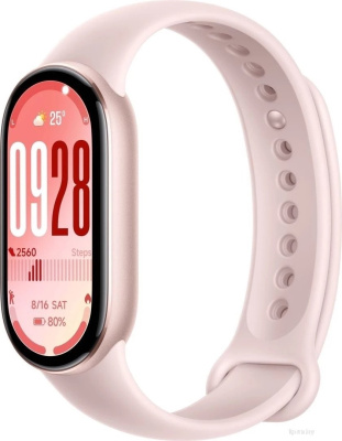 Фитнес-браслет Xiaomi Smart Band 10 M2459B1 (розовое золото, с розовым силиконовым ремешком, международная версия) 