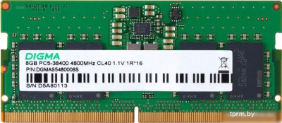 Оперативная память Digma 8ГБ DDR5 SODIMM 4800 МГц DGMAS5480008S 