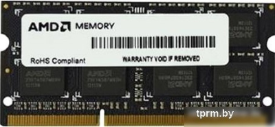 Оперативная память AMD Radeon R3 Value Series 8ГБ DDR3 SODIMM 1333 МГц R338G1339S2S-U 