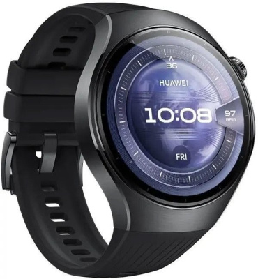 Умные часы Huawei Watch 5 46 мм (черный, с черным силиконовым ремешком, международная версия) 