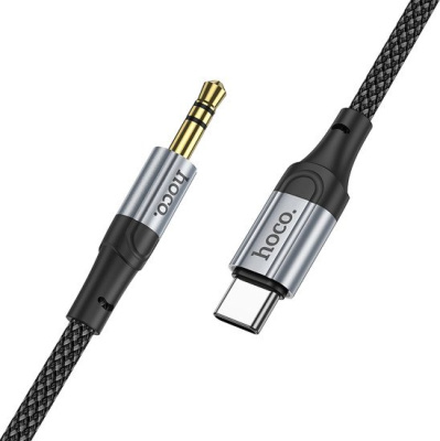Кабель Hoco UPA26 USB Type-C - Jack 3.5mm (1 м, черный) 