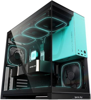 Корпус Geometric Future Model 5 5FAN (черный/бирюзовый) 