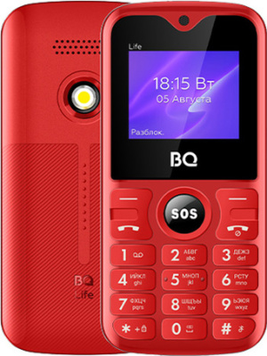Кнопочный телефон BQ-Mobile BQ-1853 Life (красный)