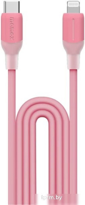 Кабель Momax DL53P 1-Link Flow LC USB Type-C - Lightning (1.2 м, розовый) 
