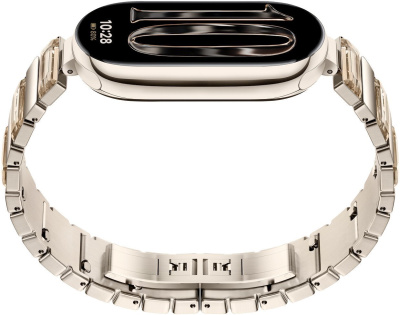Xiaomi Smart Band 10 (искрящееся золото, с золотистым металлическим браслетом, международная версия) 