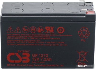 Аккумулятор для ИБП CSB GP1272 25W F2 (12В/7.2 А·ч) 