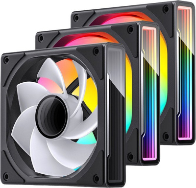 Набор вентиляторов Jonsbo ZK-120 Reversed (черный, 3 шт.) 