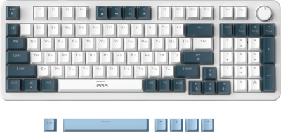 Клавиатура JEGG ZA98 White Navy Blue (TNT Red) 