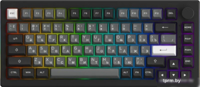 Клавиатура Akko 5075B Plus Black & Sliver (Akko Cream Yellow V3) 