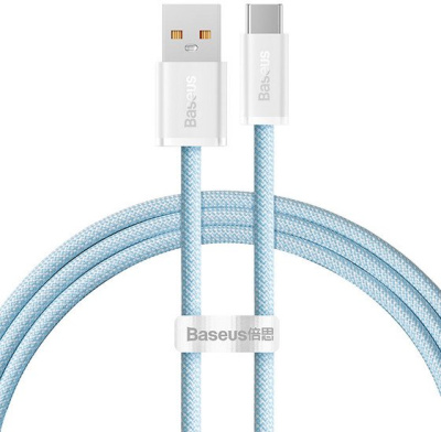 Кабель Baseus Dynamic Series USB Type-A - USB Type-C (1 м, голубой) 