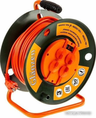 Удлинитель Glanzen EB-50-008 (50 м, оранжевый) 