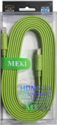 Кабель Meki GH-T-3GR HDMI - HDMI (3 м, зеленый) 