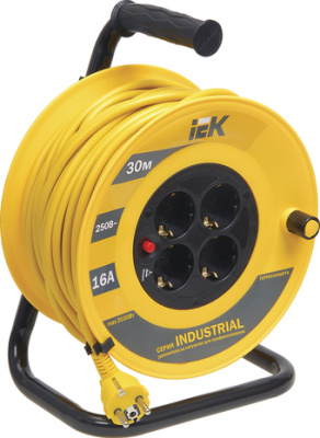 Удлинитель IEK УК30 WKP15-16-04-30 (30 м, желтый)