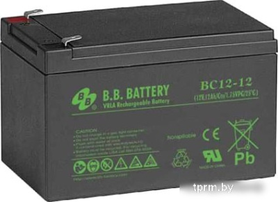Аккумулятор для ИБП B.B. Battery BC12-12 (12В/12 А·ч) 