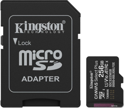 Kingston Canvas Select Plus microSDXC 256GB SDCS3/256GB (с адаптером) 