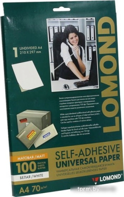 Lomond универсальная для этикеток A4 70 г/м2 100 листов 2100001 