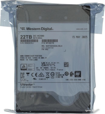 Жесткий диск WD Ultrastar DC HC580 22TB WUH722422ALE6L4 