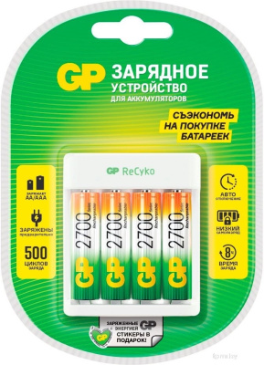 Аккумуляторы + зарядное GP Е411-270AAHCCS-2CR1 