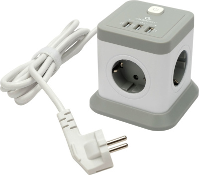 Сетевой фильтр Cablexpert TWR-4-U3-W-3 