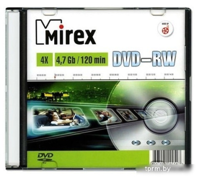 DVD+RW диск Mirex 4.7Gb 4x Mirex slim UL130032A4S 
