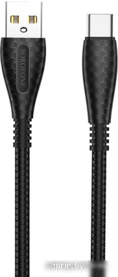 Кабель Borofone BX38 USB Type-A - USB Type-C (1 м, черный) 