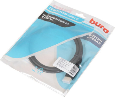 Кабель Buro BHP-DPP-1.4-1.5 (1.5 м, черный) 