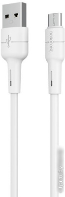 Кабель Borofone BX30 microUSB 1 м (белый) 