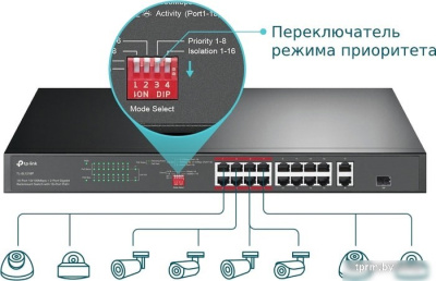 Неуправляемый коммутатор TP-Link TL-SL1218P 